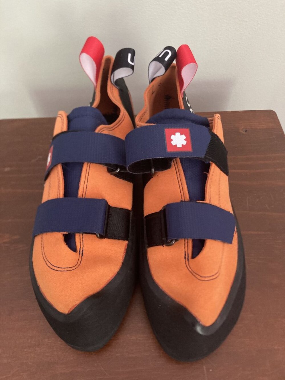 Ocun Adult Climbing Shoes Straps Orange/Black Size US 9 EU 42 Made In Czechia
